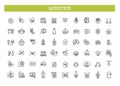 Domotics Icons . Linear dot style Icons. Vector illustration