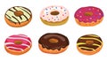 Set of Donuts vector on white background