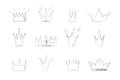 set of doodle crowns