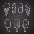 Set of doodles of ice creams