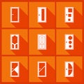 Set with door icons.