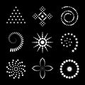 Set of Dots Elements for Design. Abstract Icons Royalty Free Stock Photo