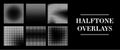 set of dotted halftone overlay textures Royalty Free Stock Photo