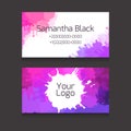 Set of double-sided business card with space