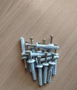 a set of dowel nails Royalty Free Stock Photo