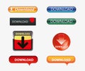 Set of download buttons Royalty Free Stock Photo