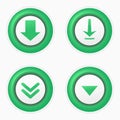 Set of download icon symbol.  Various simple download icon for web site, social media, UI, application.  Illustration vector Royalty Free Stock Photo