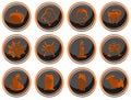 Set of dozens of Halloween holiday icons