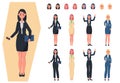 Set for drawing business ladies. Vector illustration. Royalty Free Stock Photo