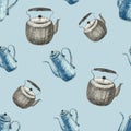 Set of drawn kitchenware. Kitchen background. Hand drawn pencil illustration