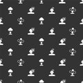 Set Dreams, Schizophrenia, Depression and frustration and Psychology on seamless pattern. Vector