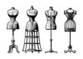 Set of dress form