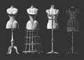 Set of dress form