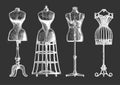 Set of dress form