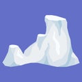 Set of Iceberg, ice mountain, crystals ice water.