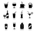 Set of drink icons