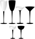 Set of Drinking Glasses Royalty Free Stock Photo