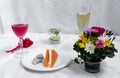 Set of drinks and desserts. Royalty Free Stock Photo