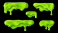 Set of dripping oozing slime design