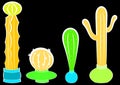 Cactus Plants Night Background