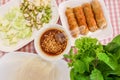 Set of due nham made of pork vietnam with dipping sauce