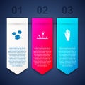 Set Dust, Mold and Hand with psoriasis or eczema. Business infographic template. Vector