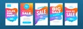 Set of dynamic modern fluid sale banner for social media stories, web page, mobile phone. Sale banner template design Royalty Free Stock Photo