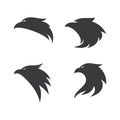 set of eagle head logo vector icon illustration Royalty Free Stock Photo