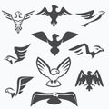 Set of eagle symbols