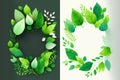 A set of Earth Day posters with a green background. Layouts for printing, flyers, covers, banner design. Eco-concepts. Royalty Free Stock Photo