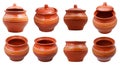 Set of earthenware pots Royalty Free Stock Photo