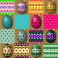 Set of easter egg seamless texture patterns