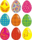 Set of easter eggs