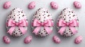 Set Easter Eggs With Chocolate Pieces And Pink Royalty Free Stock Photo
