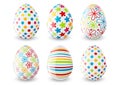 Set of Easter eggs with color patterns Royalty Free Stock Photo