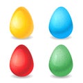 Vector illustration eggs different colors Royalty Free Stock Photo