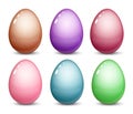 Set of easter eggs vector