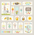 Set of Easter gift tags and labels