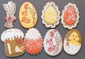 Set of Easter gingerbread Royalty Free Stock Photo