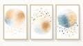 Set of Easter greeting cards with watercolor eggs. illustration. Generative AI