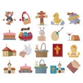 set of easter icons. Vector illustration decorative design Royalty Free Stock Photo