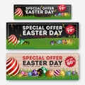 Set of Easter Sale Special Discount Web Banner