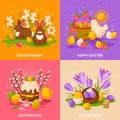 Set of Easter Spring Holiday Concepts