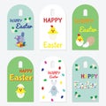 Set of Easter tags Royalty Free Stock Photo