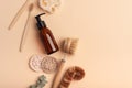 Set of eco-friendly cleaning and bodycare products for sustainable lifestyle Royalty Free Stock Photo