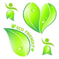 Set of Eco friendly concept Royalty Free Stock Photo