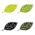 Set of ECO friendly green Set of green labels and badges with leaves for eco friendly products