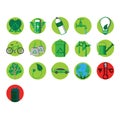 Set of eco-friendly icons. Vector illustration decorative design Royalty Free Stock Photo