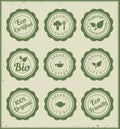 Set of eco green badges