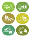 Set of eco icons.